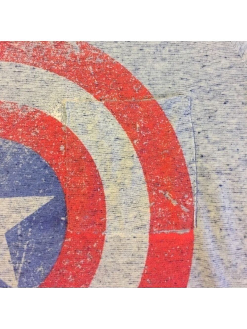Marvel Captain America Blue Graphic Burnout Tee - Picture 5 of 7